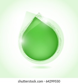 Speech bubble from green drop