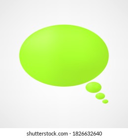 Speech bubble green icon Vector illustration. Space for text. vector illustration.