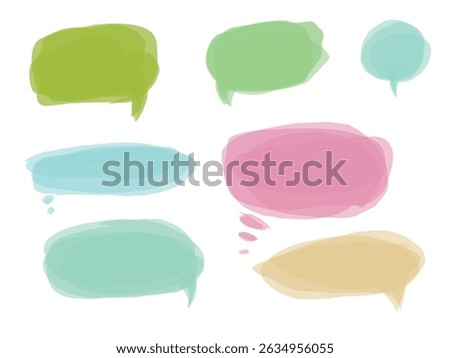speech bubble group with cute colors. eps10 vector