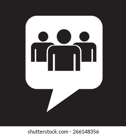 Speech bubble Group people icon