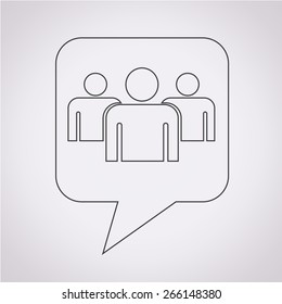 Speech bubble Group people icon