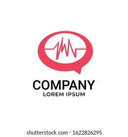 Speech bubble and growth graph logo vector design for Business Consulting Company