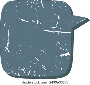 Speech Bubble Grunge Texture Vector Illustration
