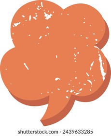 Speech Bubble Grunge Texture Vector Illustration