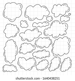 speech bubble hand drawing doodle cartoon style line art