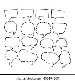 Speech bubble hand drawing illustration design