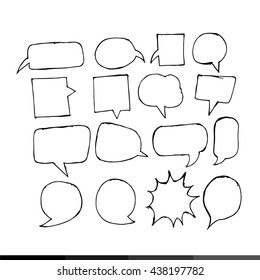 Speech bubble hand drawing illustration design