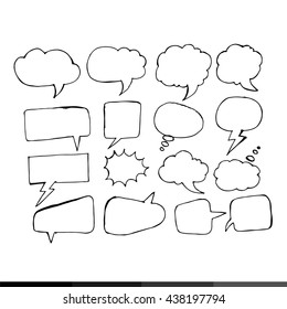 Speech bubble hand drawing illustration design