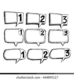 Speech bubble hand drawing illustration design