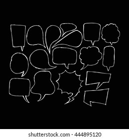 Speech bubble hand drawing illustration design