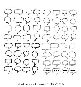 Speech bubble hand drawing illustration design