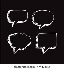 Speech bubble hand drawing illustration design