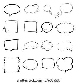 Speech bubble hand drawing illustration design