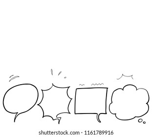 speech bubble hand drawn