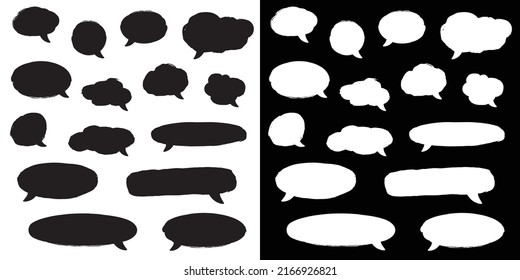 Sprecht eine Blase. Handgezeichneter Ballon-Talk-Comic. Vektorgrafik. Grafikdesign 