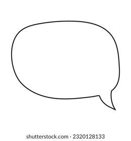 Speech Bubble. Hand Drawn Comics Illustration