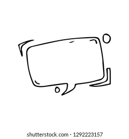 Speech Bubble Hand drawn doodle Sketch line vector