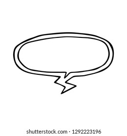 Speech Bubble Hand drawn doodle Sketch line vector