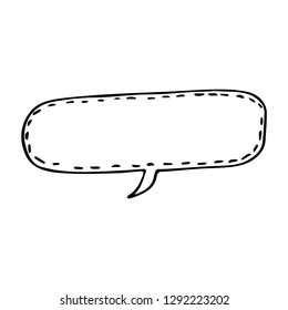 Speech Bubble Hand drawn doodle Sketch line vector