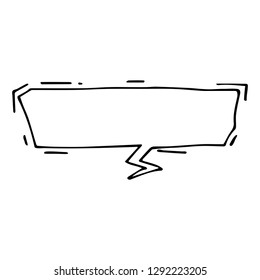 Speech Bubble Hand drawn doodle Sketch line vector