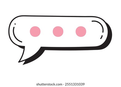 speech bubble hand drawn element icon