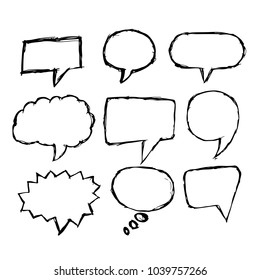 Speech Bubble hand drawn icon