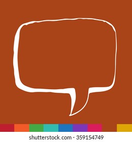 Speech bubble hand drawn Illustration symbol design