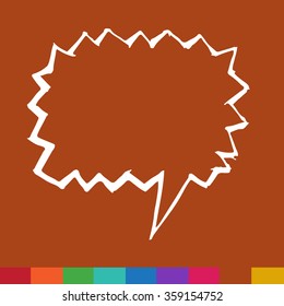 Speech bubble hand drawn Illustration symbol design