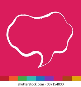 Speech bubble hand drawn Illustration symbol design