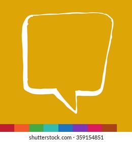 Speech bubble hand drawn Illustration symbol design