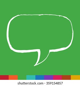Speech bubble hand drawn Illustration symbol design
