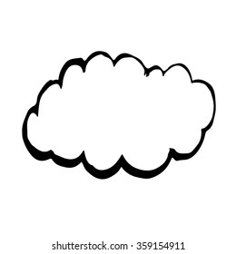 Speech bubble hand drawn Illustration symbol design