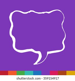 Speech bubble hand drawn Illustration symbol design