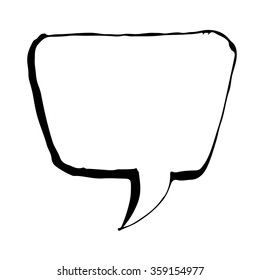 Speech bubble hand drawn Illustration symbol design