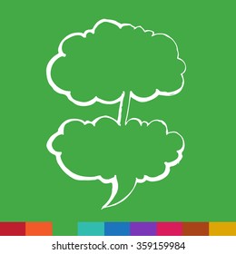 Speech bubble hand drawn Illustration symbol design