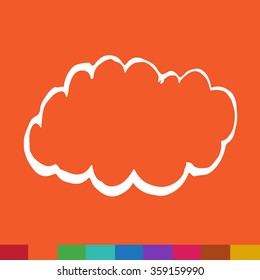 Speech bubble hand drawn Illustration symbol design