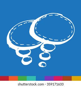 Speech bubble hand drawn Illustration symbol design