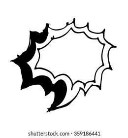 Speech bubble hand drawn Illustration symbol design
