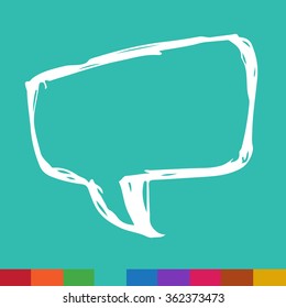 Speech bubble hand drawn Illustration symbol design