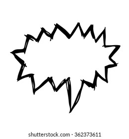 Speech bubble hand drawn Illustration symbol design