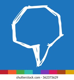 Speech bubble hand drawn Illustration symbol design
