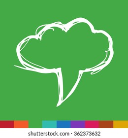 Speech bubble hand drawn Illustration symbol design