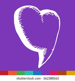 Speech bubble hand drawn Illustration symbol design