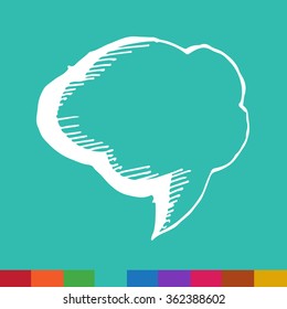 Speech bubble hand drawn Illustration symbol design