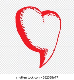 Speech bubble hand drawn Illustration symbol design