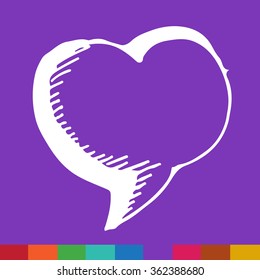 Speech bubble hand drawn Illustration symbol design