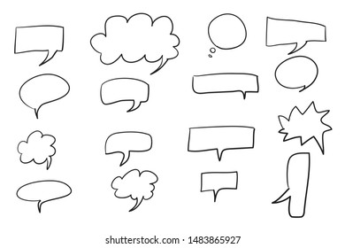 Speech Bubble hand drawn vector