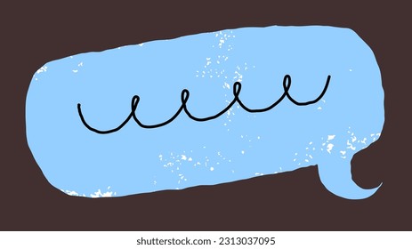 Speech bubble hand drawn vector illustration
