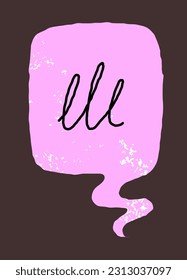 Speech bubble hand drawn vector illustration