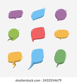 Speech bubble hand drawn vector illustration